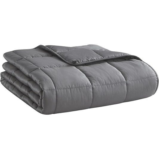 L26046 Weighted Blanket (Dark Grey,48"x72"-15lbs) Cooling Breathable Heavy